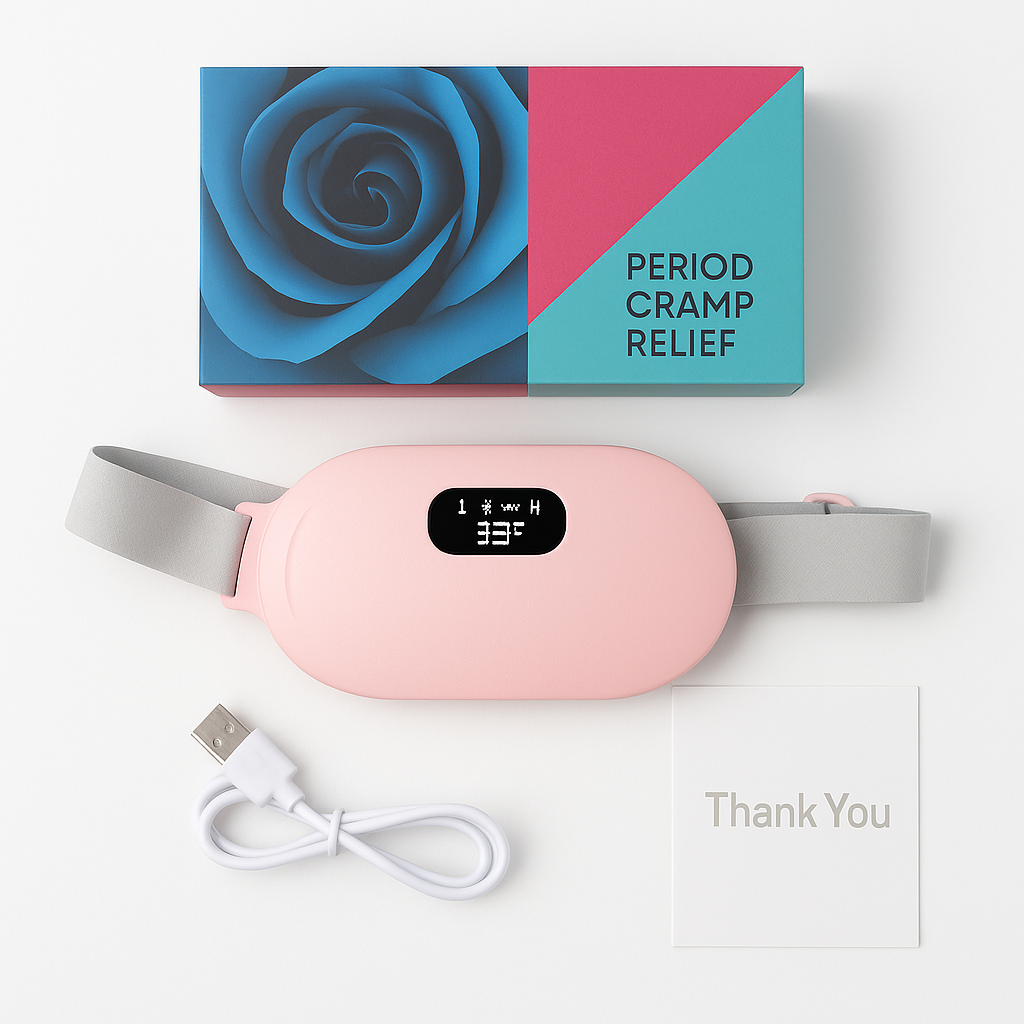 QuirkyPick™ 💖 Wireless Menstrual Heating Pad – Period Pain Soother