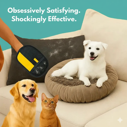 QuirkyPick™ Pet Grooming Gloves – De-Shed & Massage |🔥Buy 1 Get 1 Free🔥