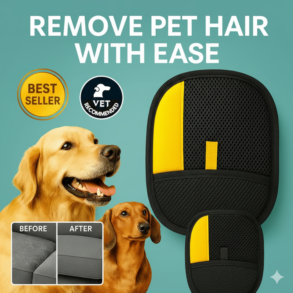 QuirkyPick™ Pet Grooming Gloves – De-Shed & Massage |🔥Buy 1 Get 1 Free🔥