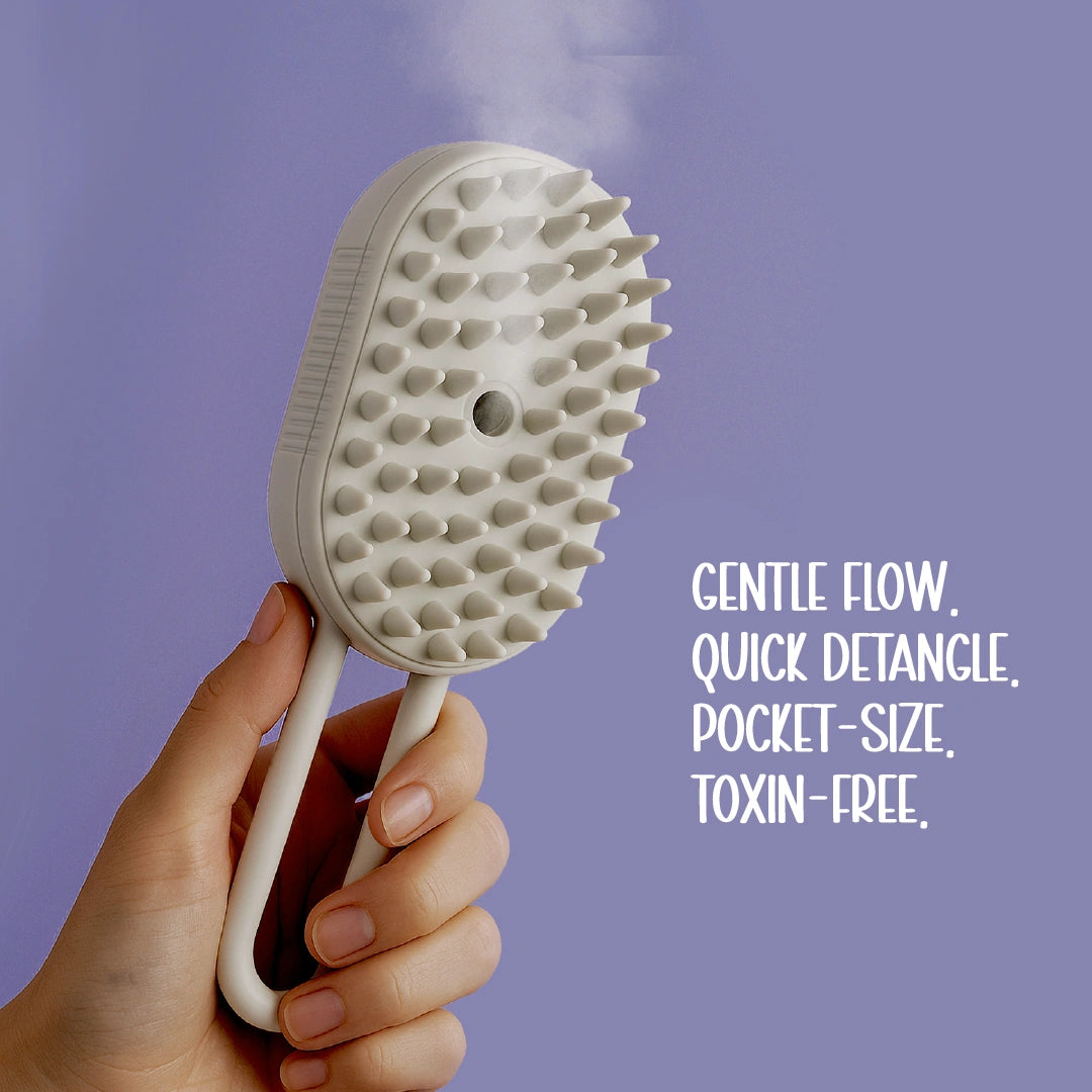 QuirkyPick™ 🌟 2-in-1 Pet Brush – Steam Mist Grooming Tool