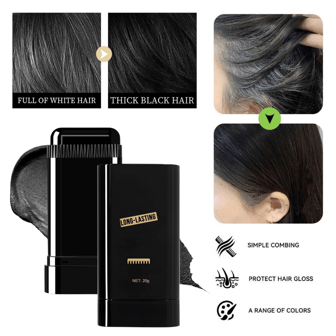 QuirkyPick™ 🌊 Waterproof Hair Color Comb Stick - Black