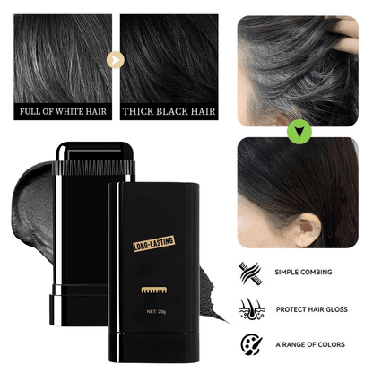 QuirkyPick™ 🌊 Waterproof Hair Color Comb Stick - Black